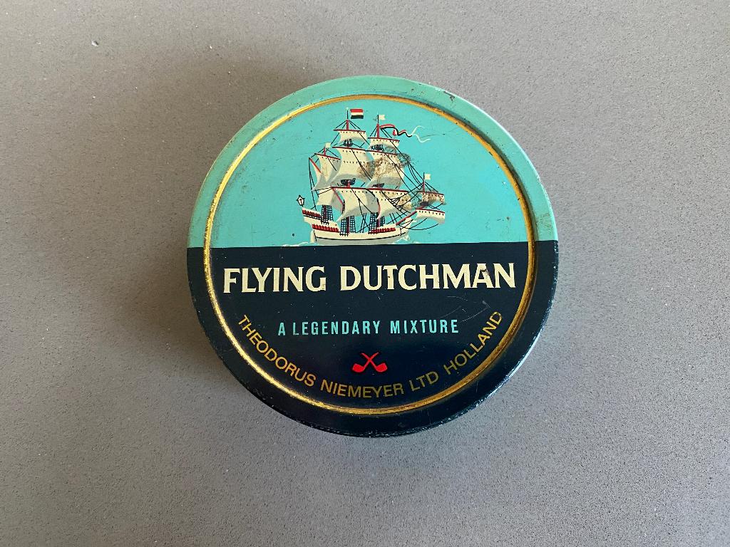 Boite de tabac Flying Dutchman 50 gr, Ophalen of Verzenden, Gebruikt, Tabaksdoos of Verpakking