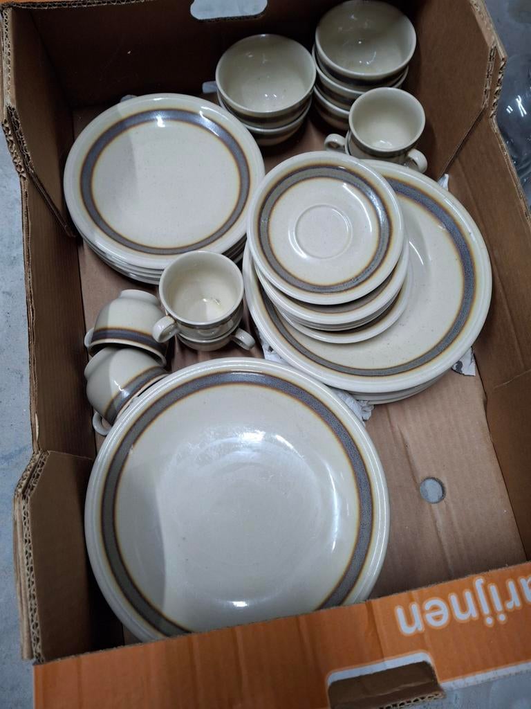 Porselein servies voor 6 personen. Antiek servies. Vintage, Huis en Inrichting, Ophalen