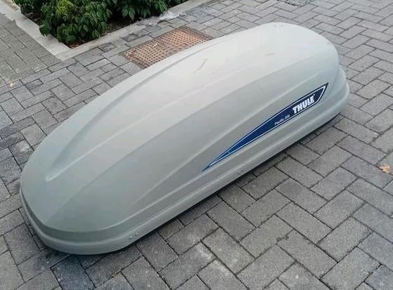 Dakbox- skibox Thule Pacific 200 410liter max 50kg 🏞🏝🏔🚗, Ophalen, Zo goed als nieuw