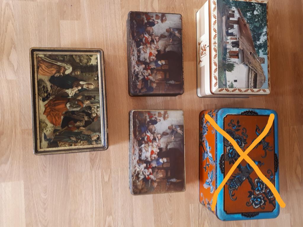 4 zeer oude blikken dozen, Enlèvement ou Envoi, Utilisé
