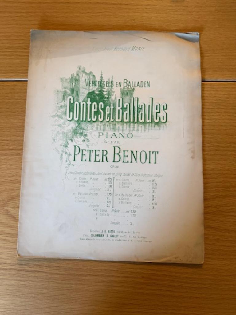 Benoît Peter, Contes et Ballades Op. 34, 5 cahier n 2, Gebruikt, Klassiek, Ophalen of Verzenden, Artiest of Componist