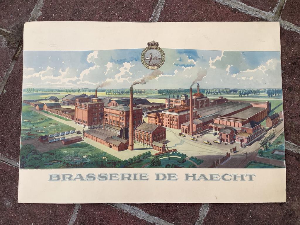 Ancienne plaque Brasserie de Haecht, Collections, Marques & Objets publicitaires, Enlèvement, Comme neuf