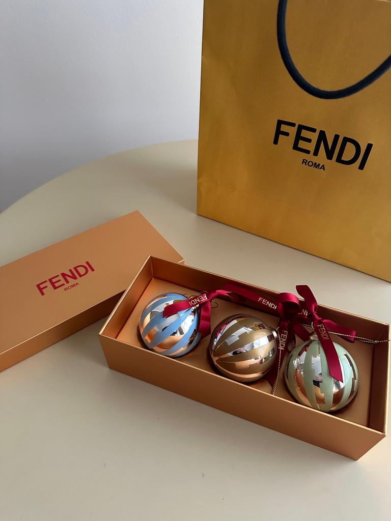 Coffret boules de Noël FENDI, Enlèvement ou Envoi, Comme neuf