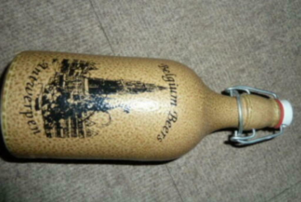 # stenen fles kruik BELGIUM BEERS ~ ANTWERPEN Brij. Sterkens, Verzamelen, Biermerken, Ophalen of Verzenden, Gebruikt, Flesje(s)