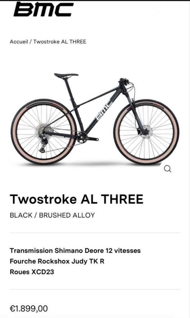 VTT BMC taille M, Enlèvement, Suspension