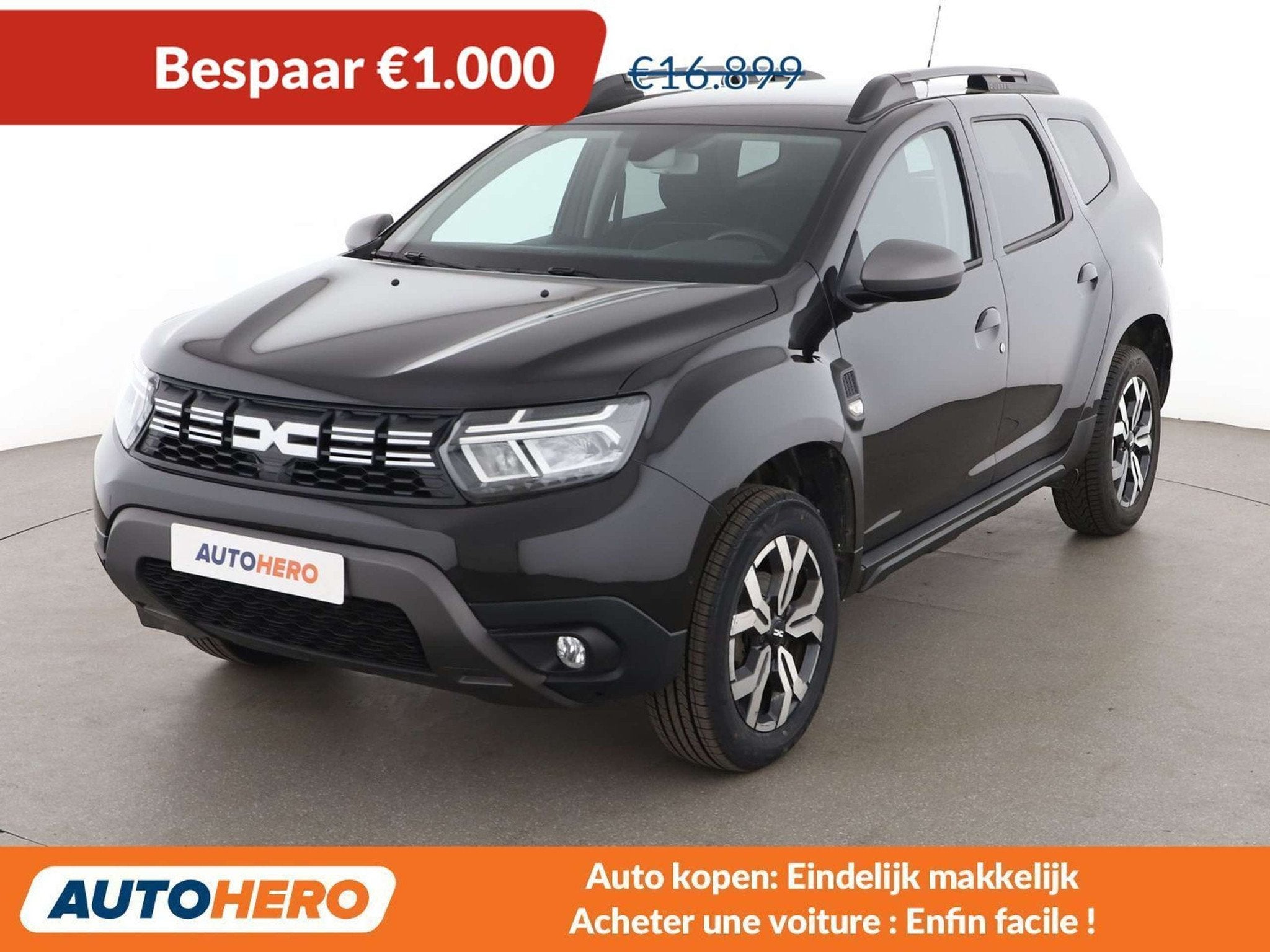 Dacia Duster 1.3 TCe Journey (bj 2023), Stof, Euro 6, Duster, Zwart