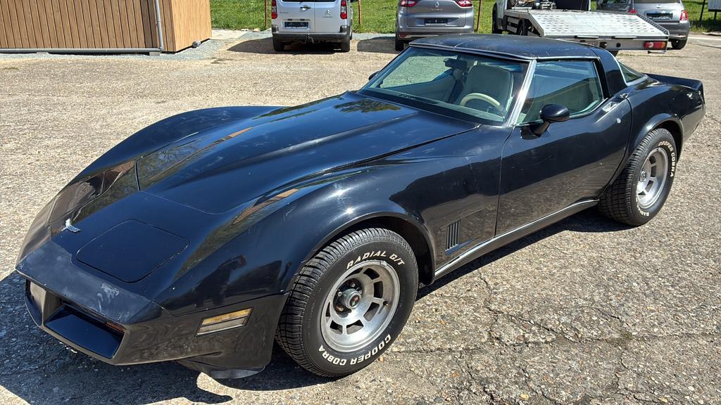 Chevrolet corvette 1980, Auto's, Chevrolet, Zwart, Leder, 2 zetels