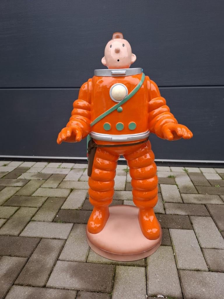 Kuifje in ruimte outfit beeld, H: 0,85m, Ophalen, Kuifje, Zo goed als nieuw