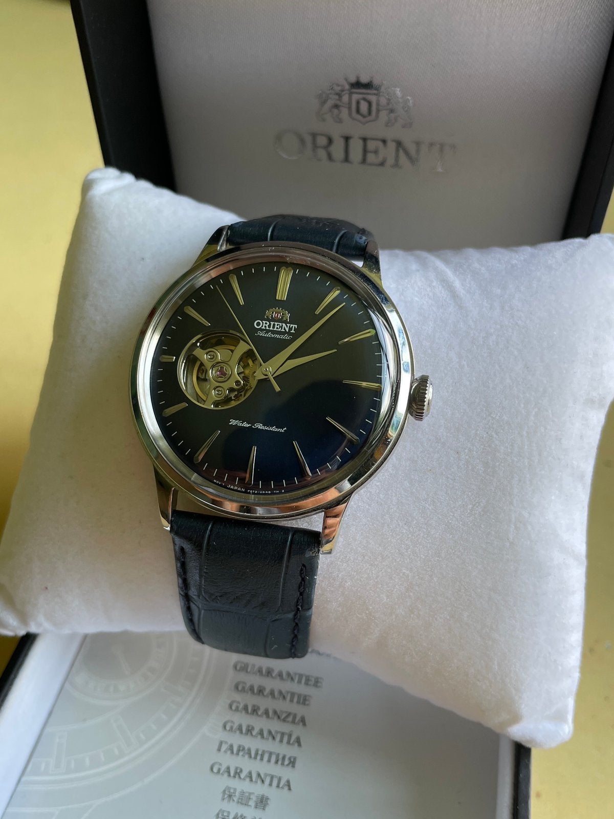 Horloge orient bambino open heart, Ophalen, Zo goed als nieuw, Polshorloge