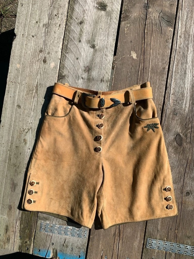 Dames echte lederen lederhozen dames 36, Kleding | Dames, Bruin, Ophalen of Verzenden, Zo goed als nieuw, Maat 36 (S)
