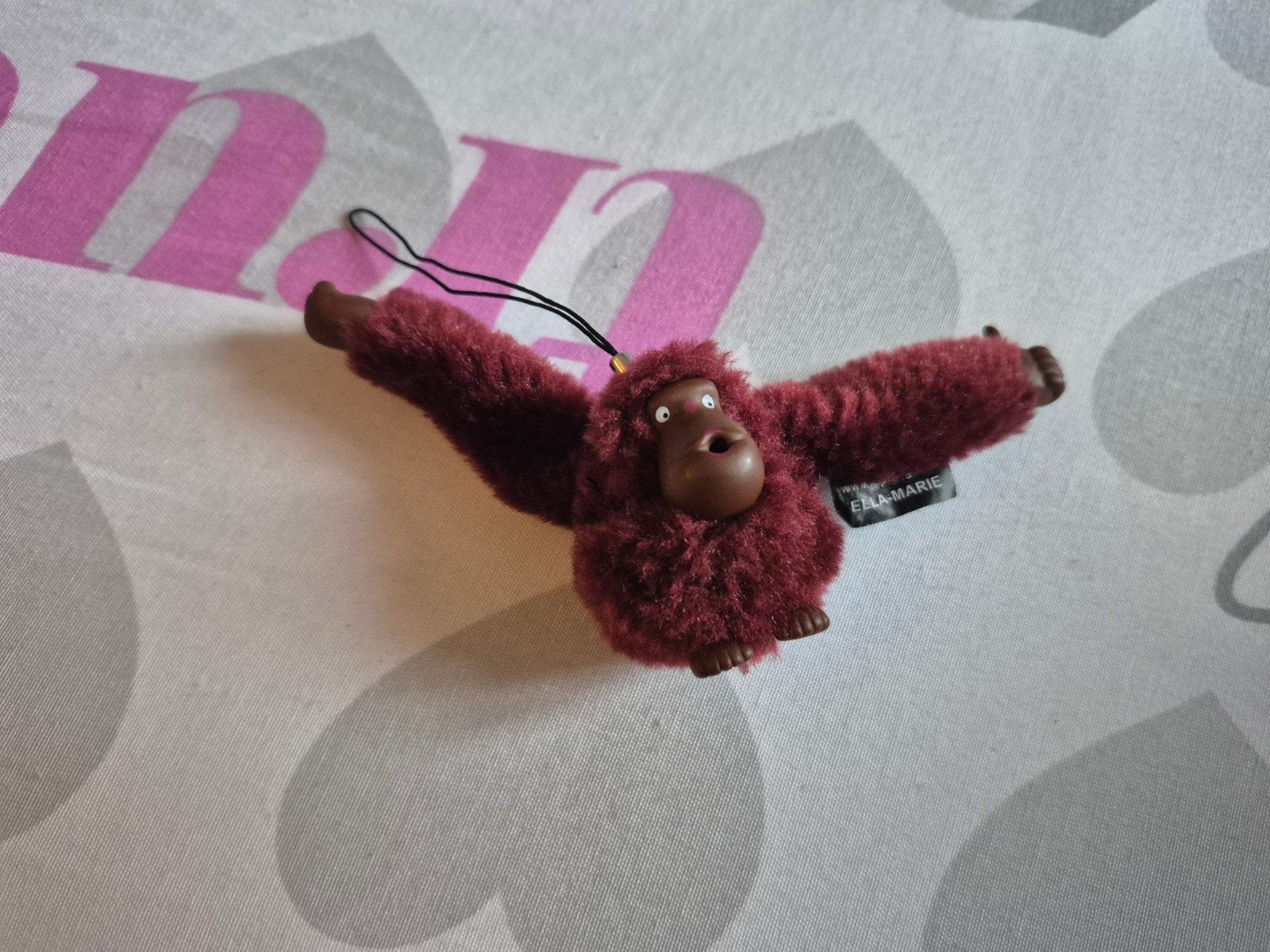 sleutelhanger aapje vintage naam ella marie 5cm, Ophalen of Verzenden