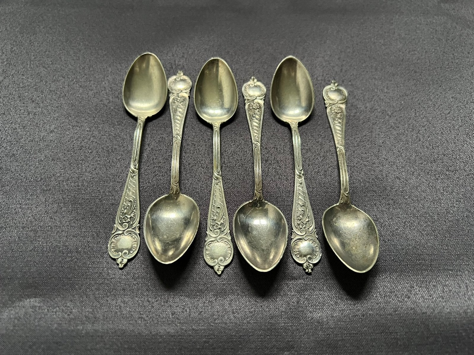 6 Petites Cuillères à Moka Métal Argenté – Style Louis XV, Enlèvement