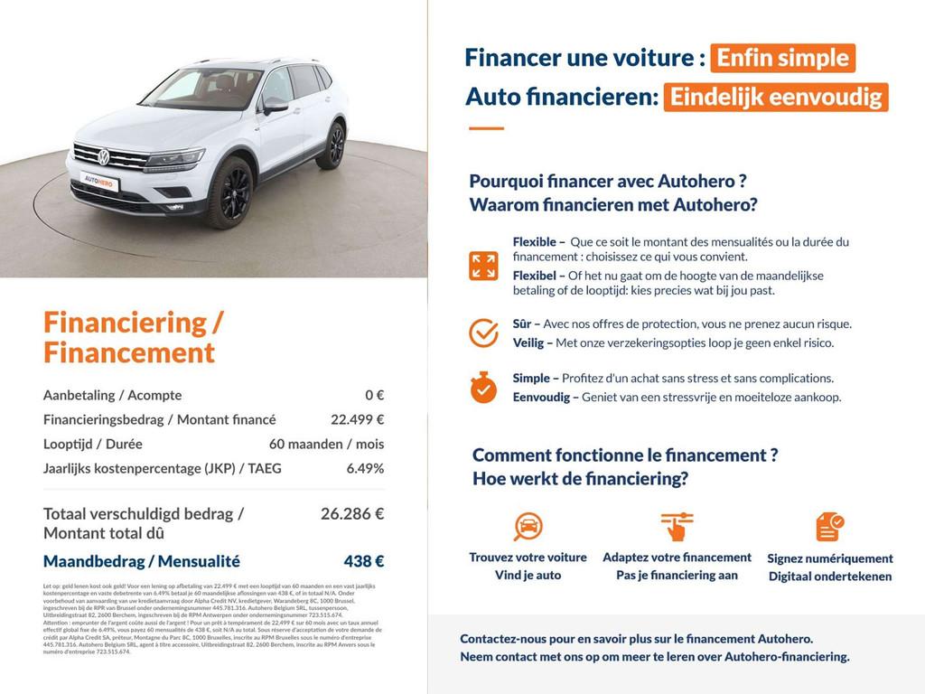 Volkswagen Tiguan Allspace 2.0 TDI Highline 4Motion, Auto's, Automaat, 239 pk, Zwart, Leder