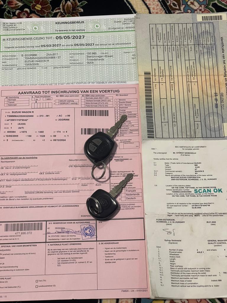 Suzuki automatisch met keuring voor verkoop met airco, Autos, Suzuki, Achat, Wagon R+, 5 portes, Automatique