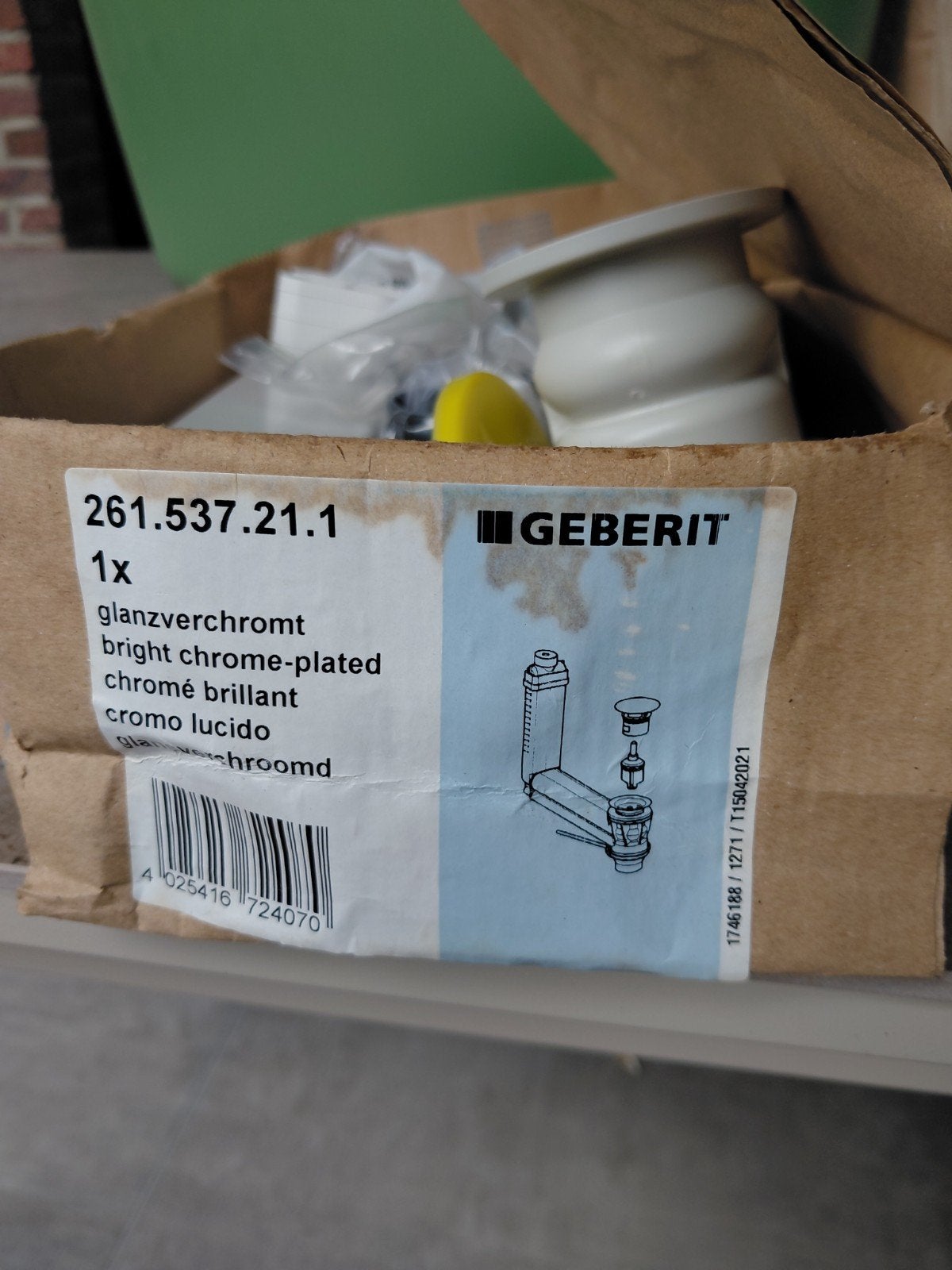 Plaatsbesparende sifon, Doe-het-zelf en Bouw, Ophalen, Nieuw, Chroom, Wastafel