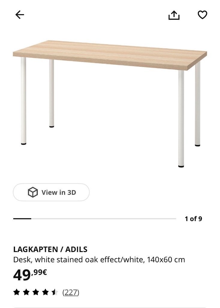 Table IKEA, Maison & Meubles, Tables | Tables à manger, Quatre personnes, 50 à 100 cm, Comme neuf, 100 à 150 cm