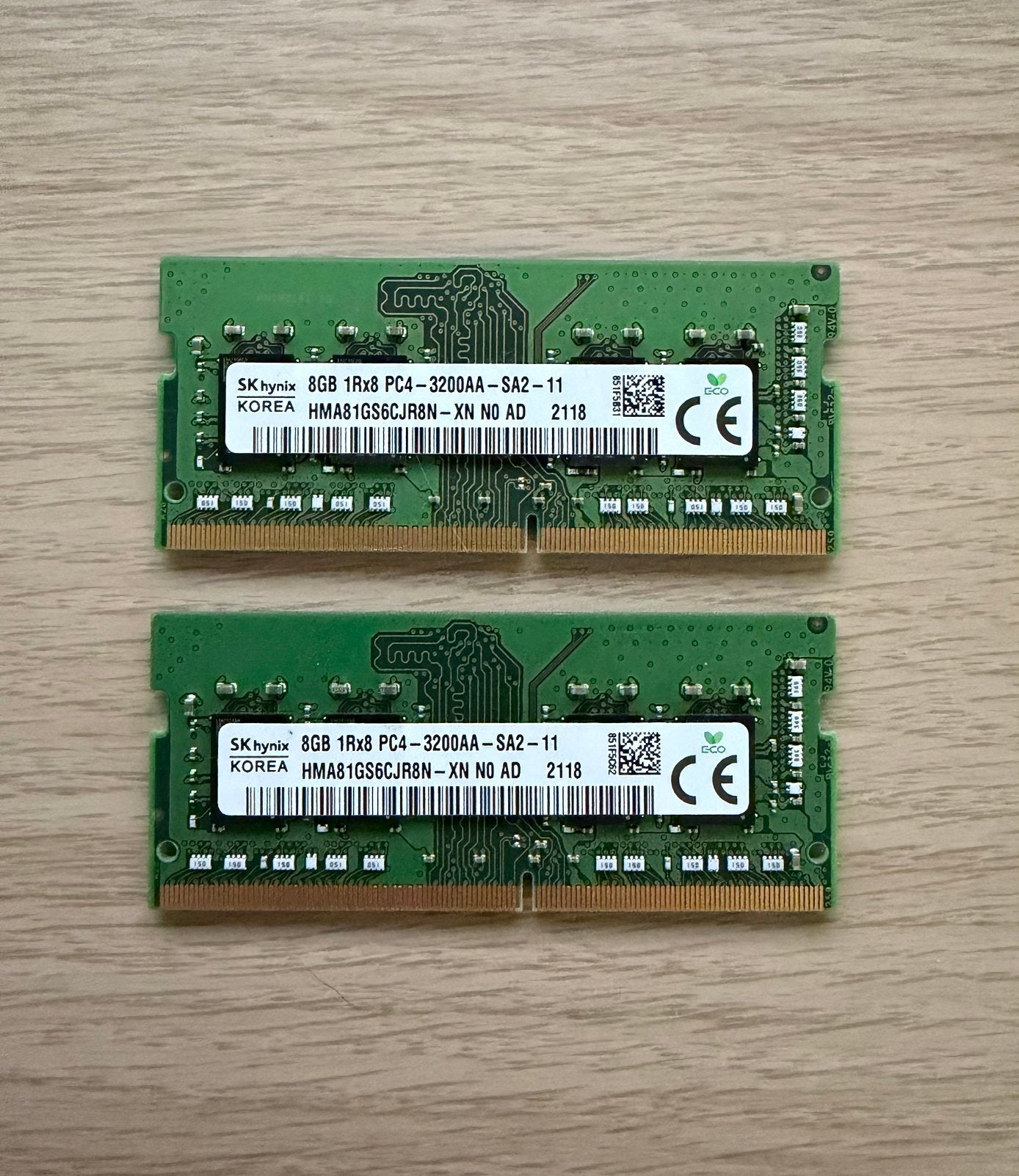2x 8GB DDR4 f// Laptop, Informatique & Logiciels, DDR4, 8 GB, Enlèvement, Utilisé
