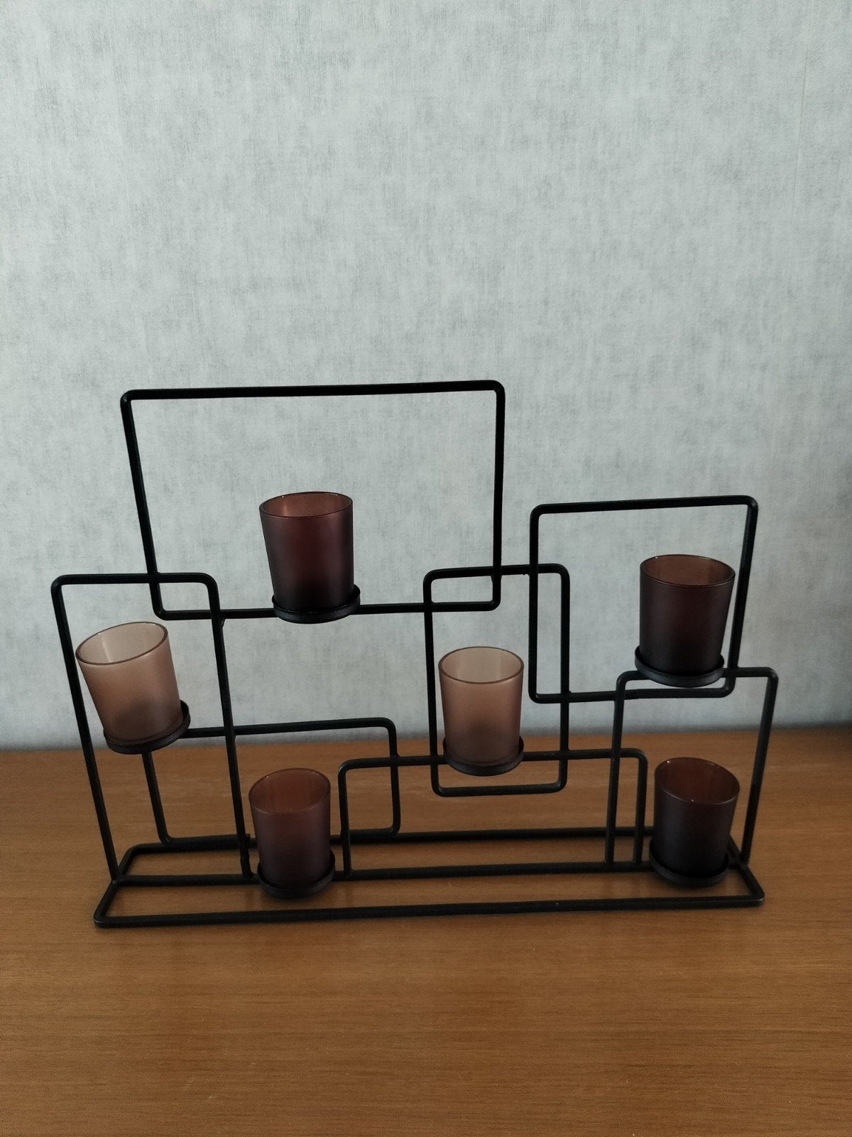 Kaarsenhouder, Ophalen, Bruin, Glas