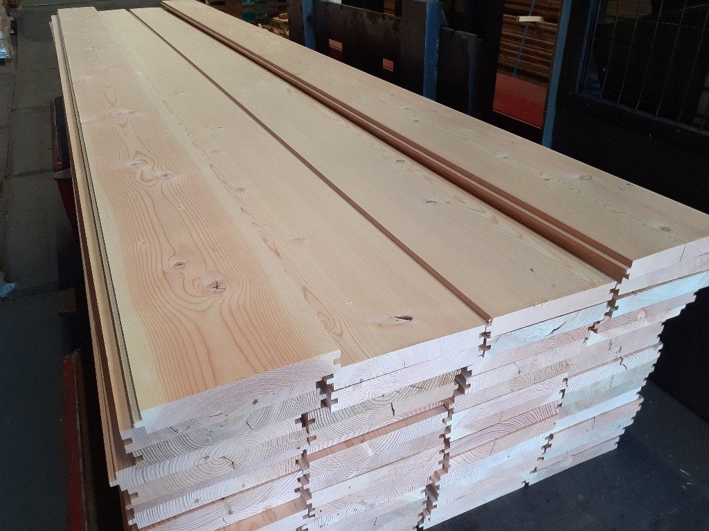 Partij 72.38m2 Oregon Pine vloer 32x220mm / Ex-Beursvloer, Zo goed als nieuw, 10 m² of meer, 10 tot 30 cm, Hout