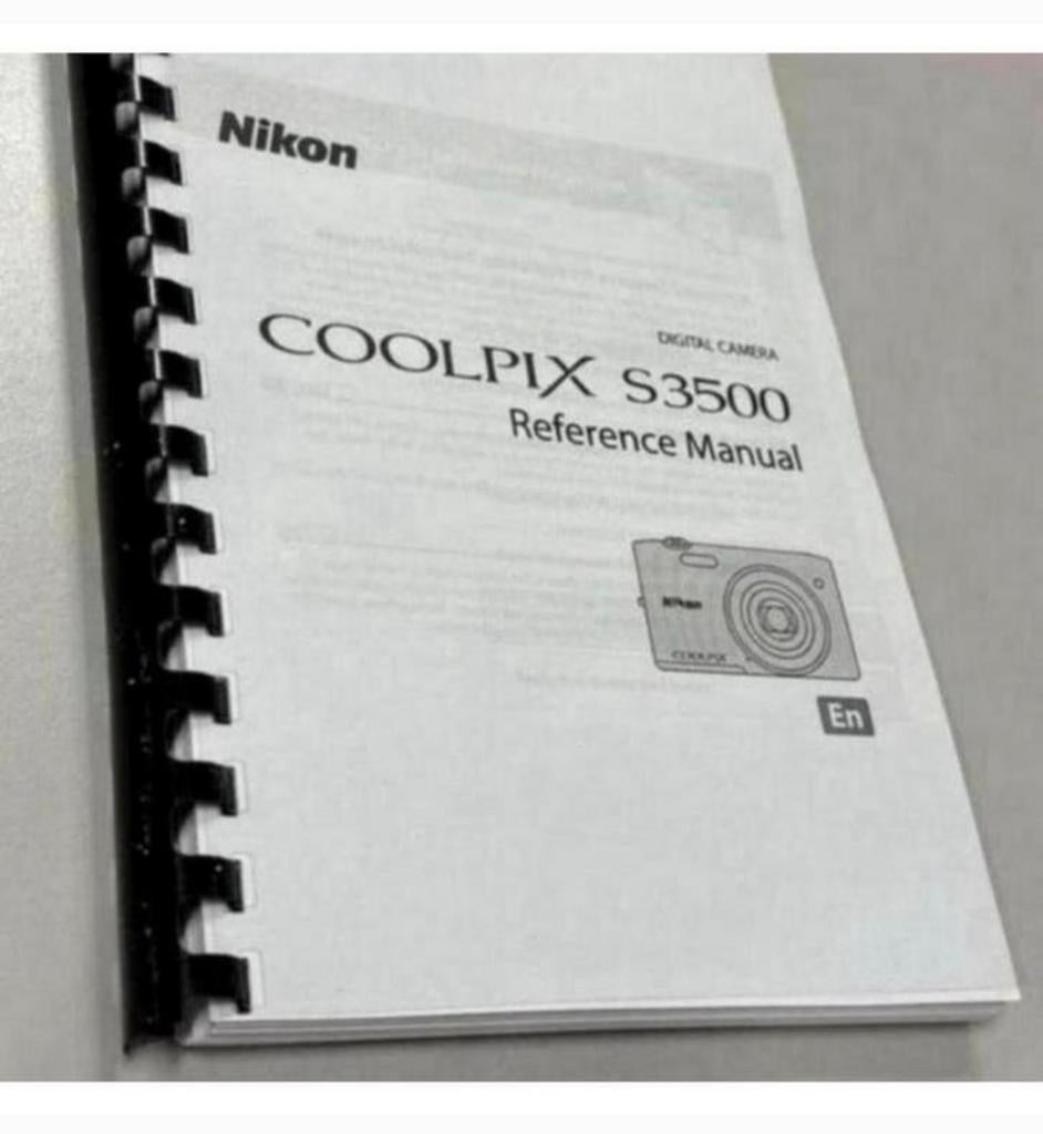 NIKON COOLPIX S3500 Camera uitgebreide handleiding - geprint, Ophalen of Verzenden, Overige typen