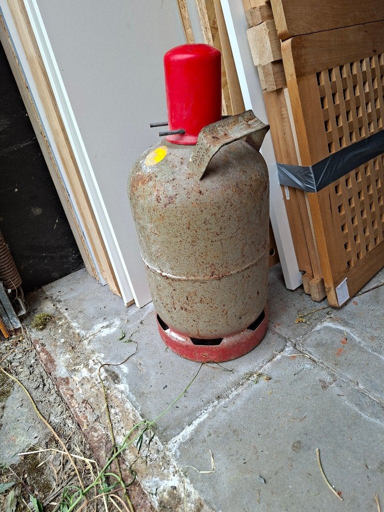 Kleine Propaan Gas fles, Caravans en Kamperen, Ophalen, Gebruikt