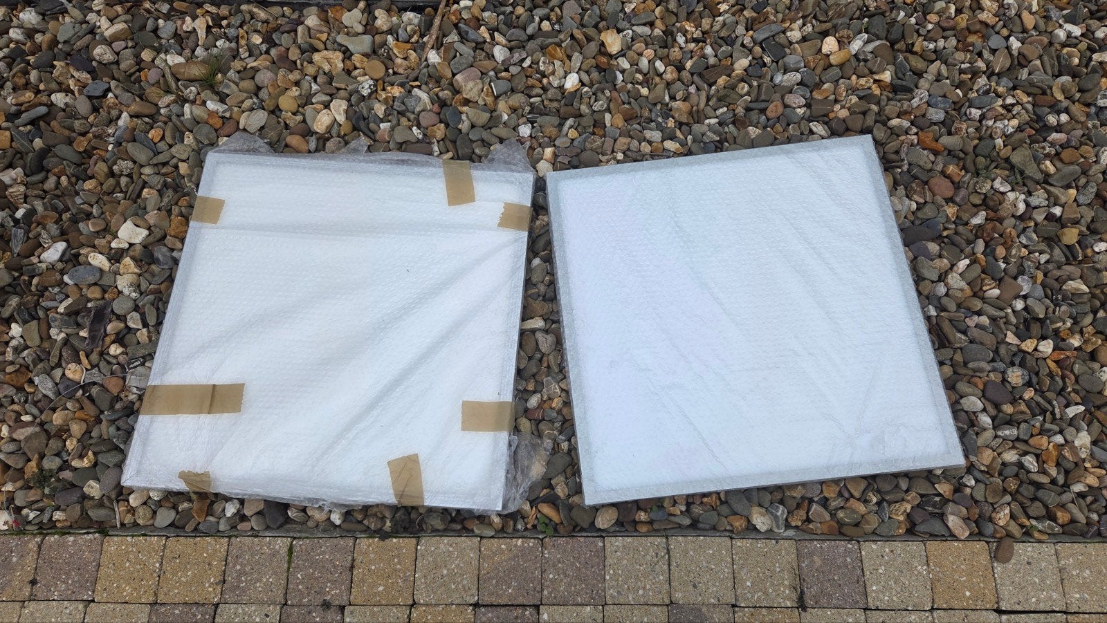 2 led tegels voor plafond verlichting, Ophalen