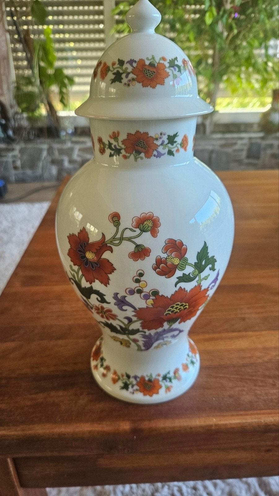 pot à gingembre en porcelaine vintage avec couvercle, Antiquités & Art, Enlèvement ou Envoi