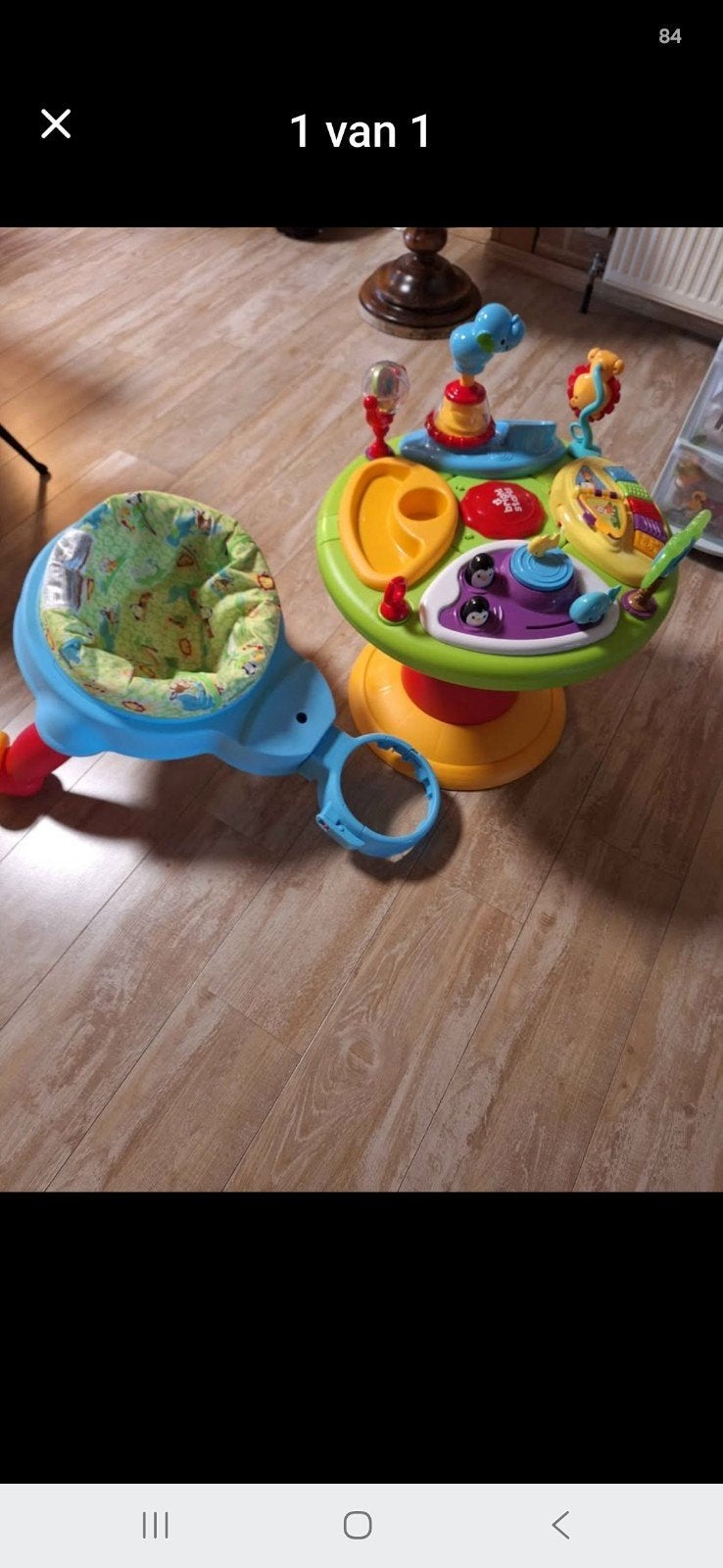 speeltafel met muziek en activiteiten met zitje bij, Ophalen