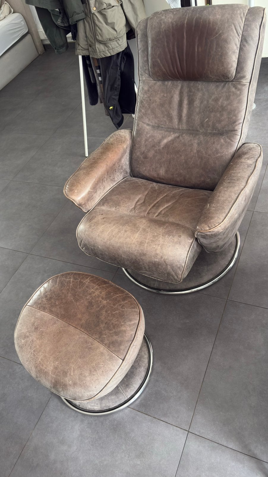 Fauteuil en cuir, Maison & Meubles, Fauteuils, Enlèvement, Comme neuf, Cuir