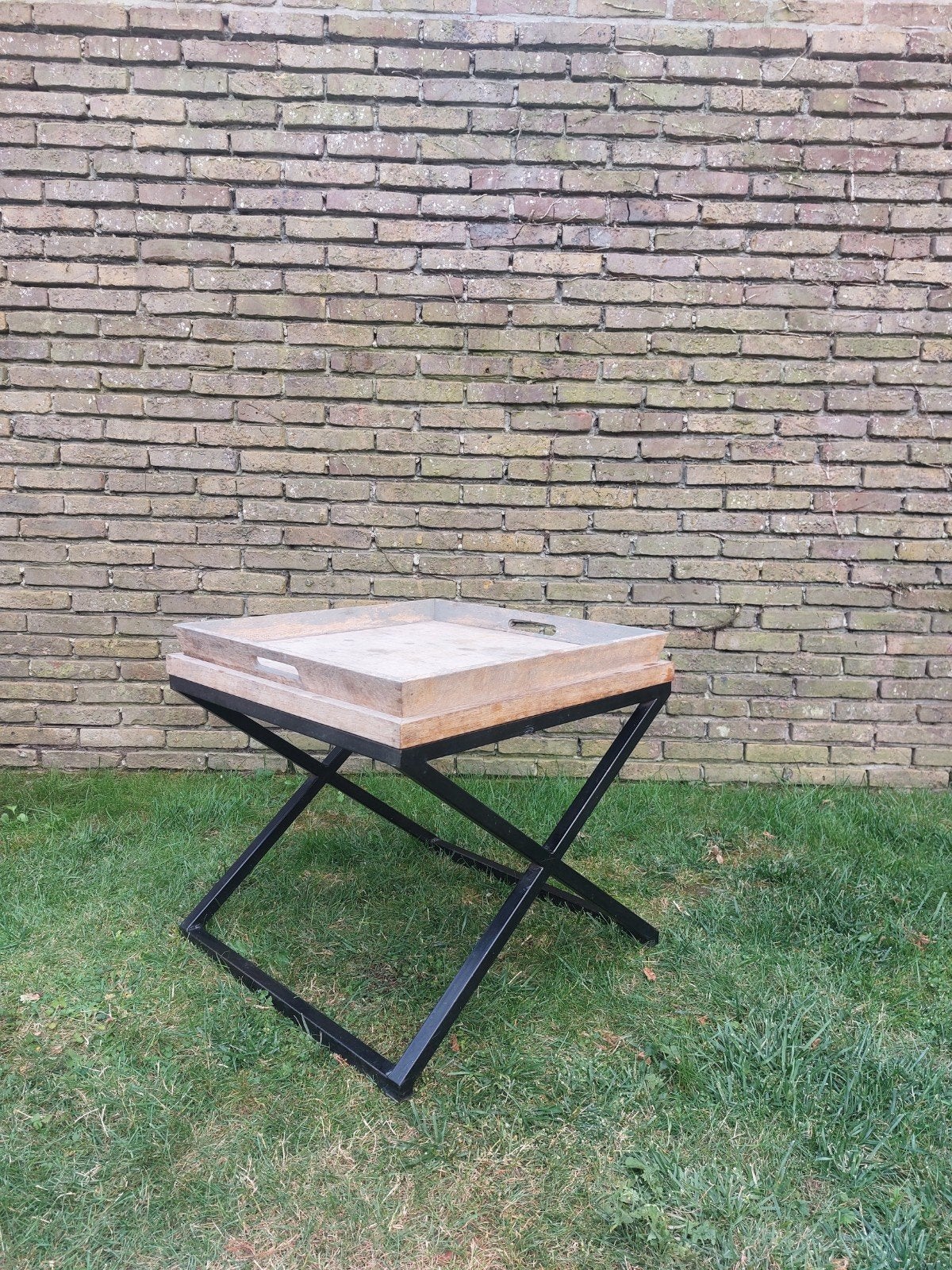 Salontafel / bijzettafel met plateau, Huis en Inrichting, Ophalen, Hout