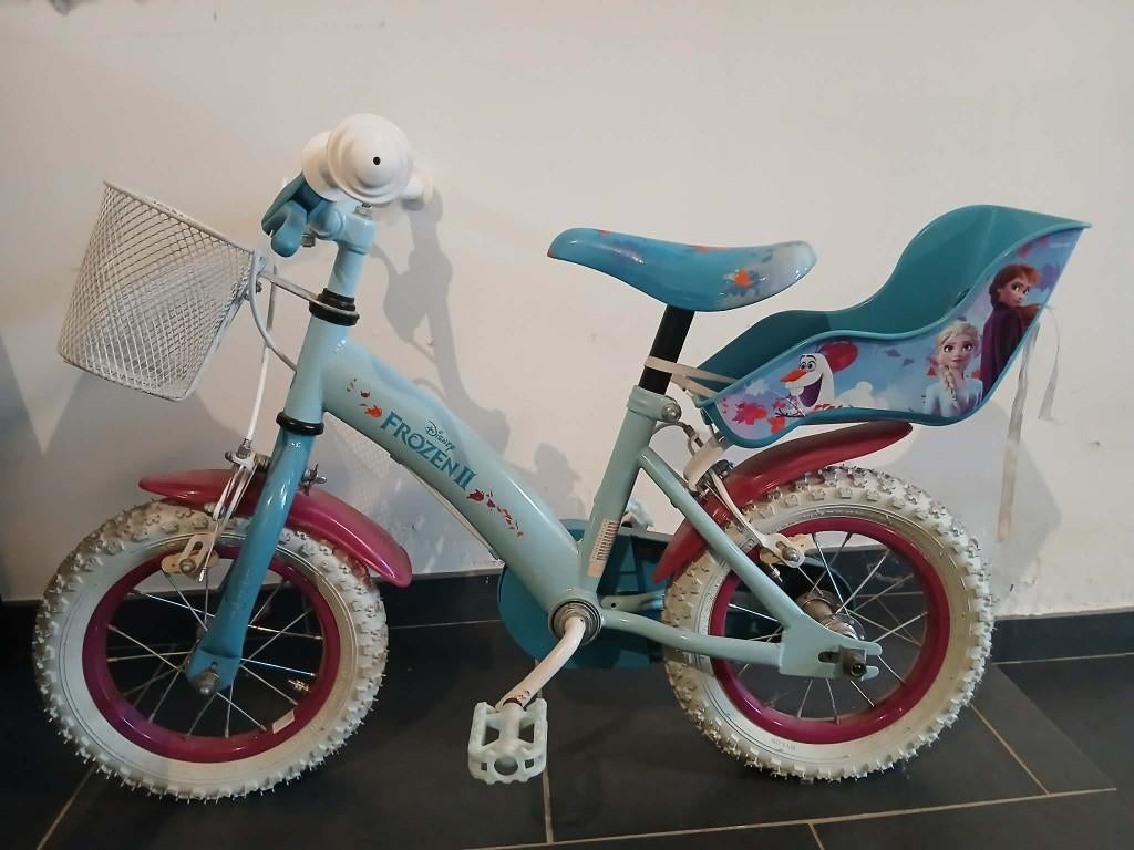 Kinderfiets Frozen van 2 tot 4 jaar 12 inch meisjesfiets, Fietsen en Brommers, Terugtraprem, Zijwieltjes, Ophalen, Overige merken