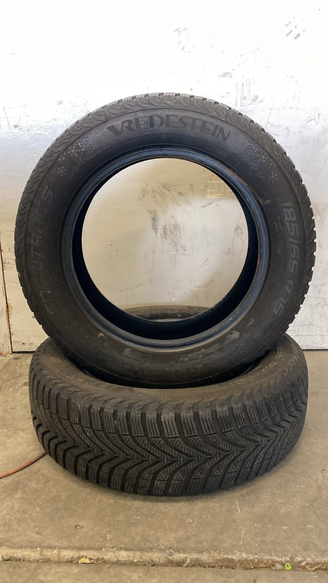 185-65-15 88T Vredestein Snowtrac Winter Banden - Set 30.07, Gebruikt, -, -, Band(en)