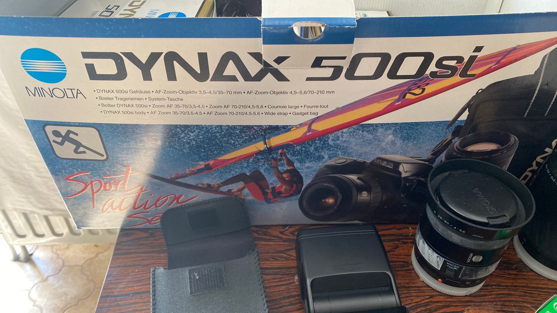 Monolta Dynax 500si volledige set, TV, Hi-fi & Vidéo, Enlèvement, Comme neuf, Reflex miroir, Minolta