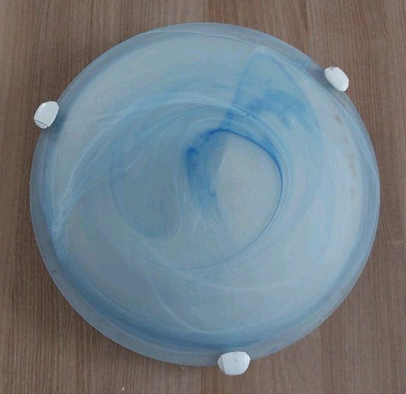 MOOIE PLAFONDLAMP "KOOPJE", Ophalen of Verzenden, Blauw, Glas, Plafondlamp