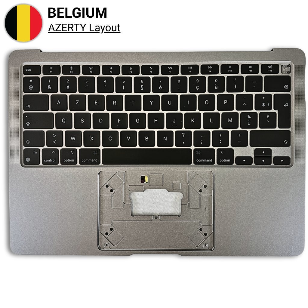 A2337 MacBook Air 13" (2020, M1) Top Case AZERTY BE Gris, Informatique & Logiciels, Enlèvement ou Envoi, ZeliT, Azerty, Sans fil