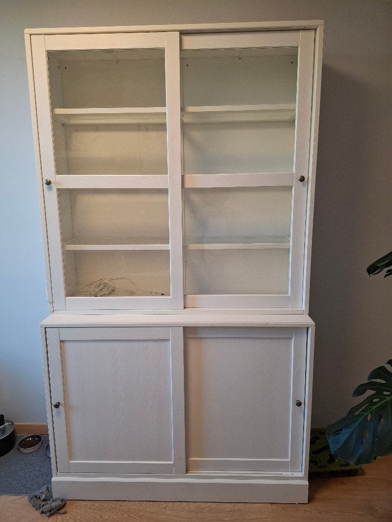Meuble vitrine HAVSTA blanc IKEA, 25 à 50 cm, Comme neuf, 100 à 150 cm, Enlèvement