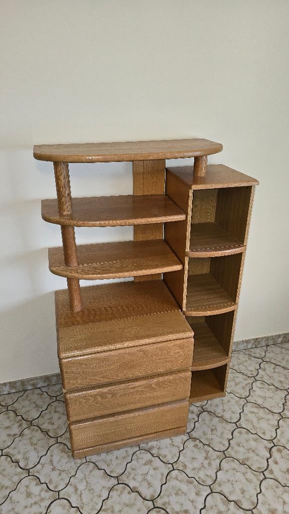 Eiken wandmeubel, Ophalen, Gebruikt, Met deur(en), Eikenhout