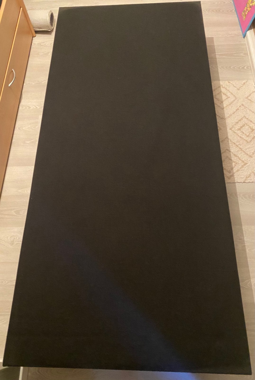 Gratis boxspring zonder matras, 90 cm, Enlèvement, 200 cm, Noir