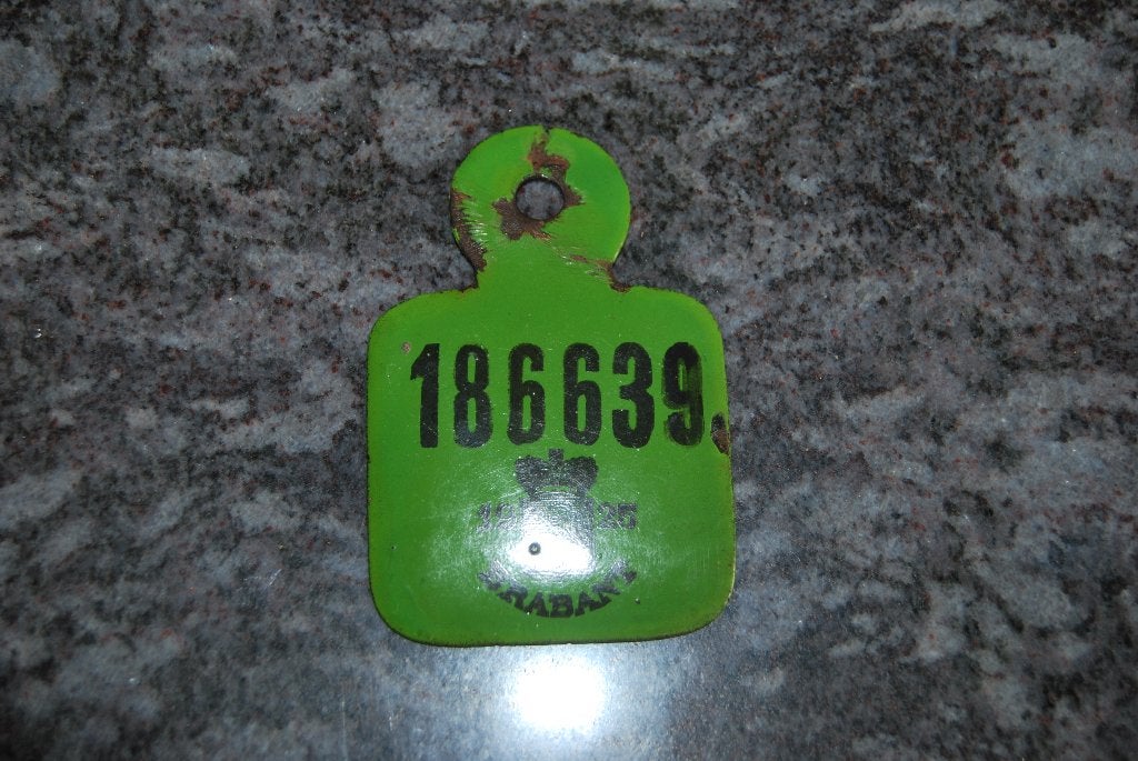 BRABANT 1925. ANCIENNE PLAQUE EMAILLEE DE VELO, Enlèvement ou Envoi