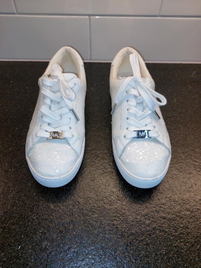 Witte sneakers met glitter, Ophalen, Michael Kors, Wit, Sneakers