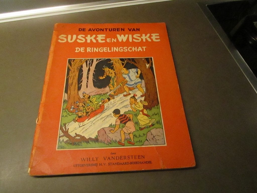 Sus en Wis - De ringelingschat - 1e druk - 1951, Boeken, Stripverhalen, Gelezen, Willy Vandersteen, Eén stripboek, Ophalen of Verzenden