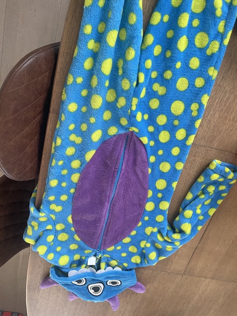 verkleedkledij monstertje 6-7 jaar, Ophalen, Zo goed als nieuw, 122 t/m 128, Jongen of Meisje