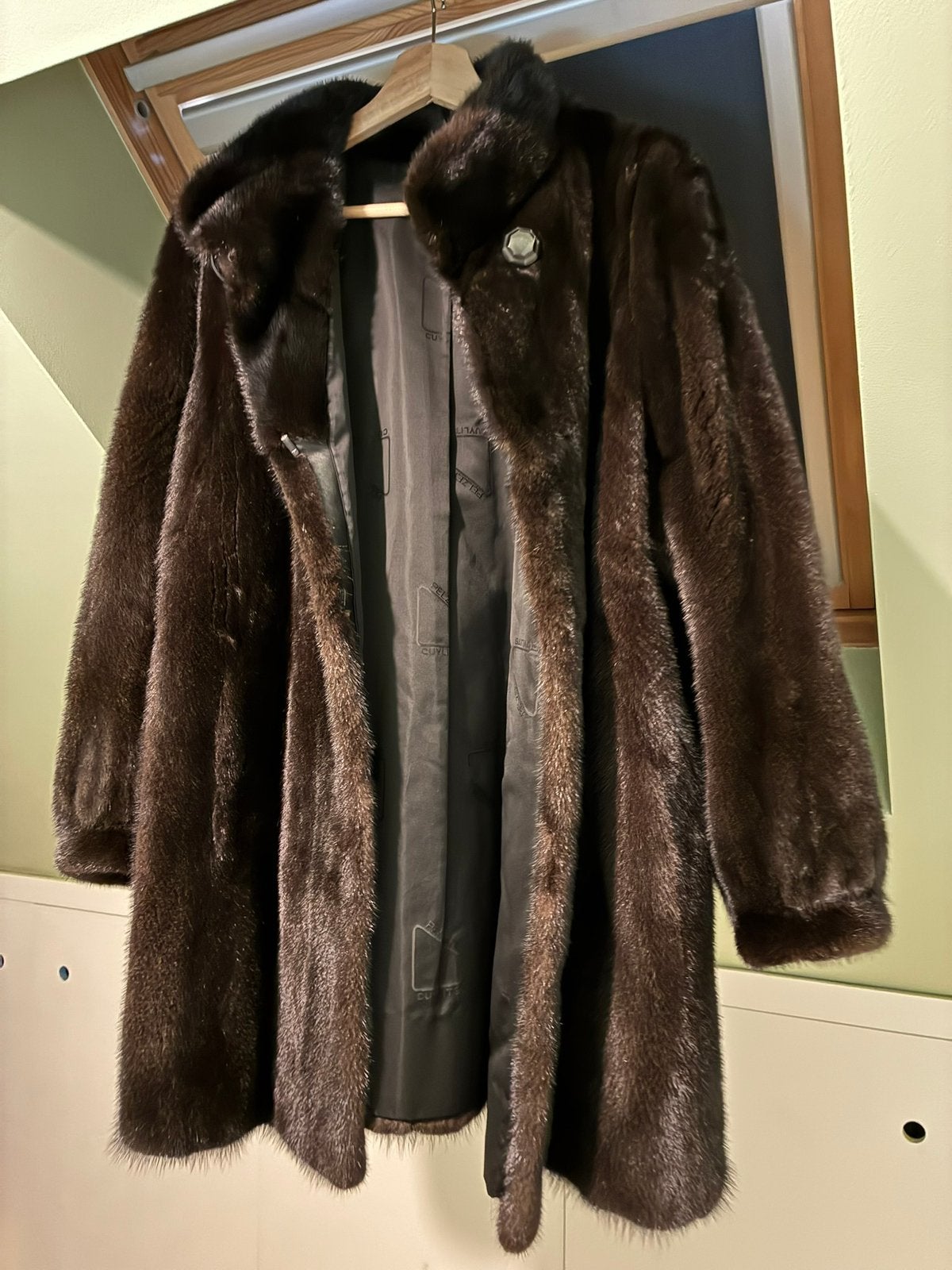 Donkerbruine bontmantel, Kleding | Dames, Ophalen, Zo goed als nieuw