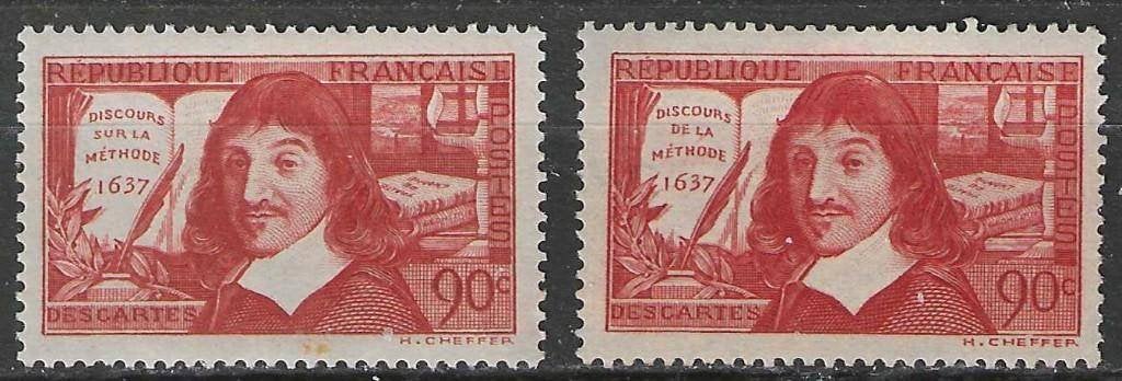 Frankrijk 1937 - Yvert 341-342 - Rene Descartes (PF), Verzenden, Postfris