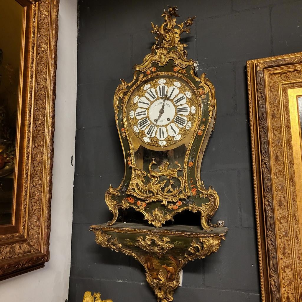 Boule klok conzol 140 cm jaar ongeveer 1850, Antiek en Kunst, Antiek | Klokken, Ophalen
