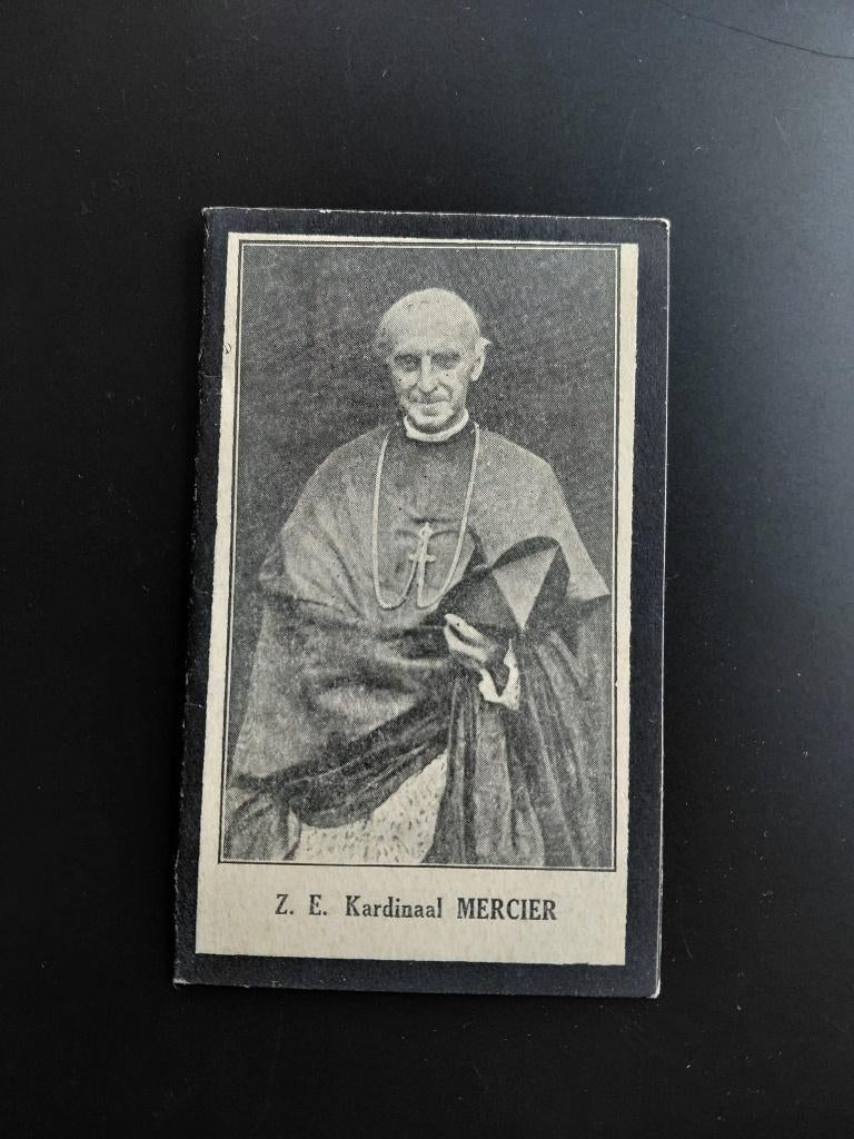 Bidprent Kardinaal Mercier, Verzamelen, Verzenden, Bidprentje