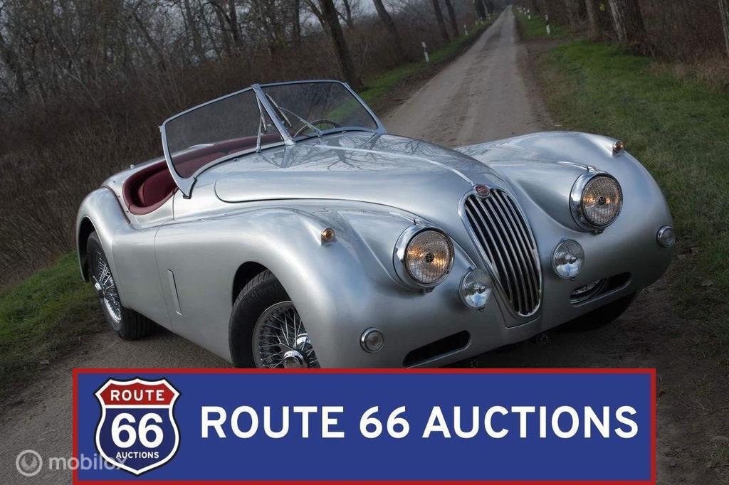 Jaguar XK140 OTS | 1956 | Route 66 Auctions, Auto's, Zwart, Bedrijf, Handgeschakeld, Overige carrosserie