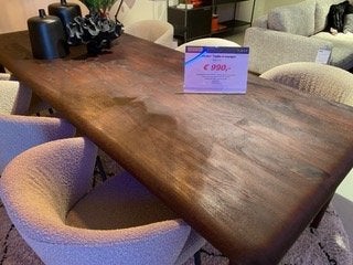 Table en bois de manguier 250x100cm, Comme neuf, 100 à 150 cm, Enlèvement, Rectangulaire