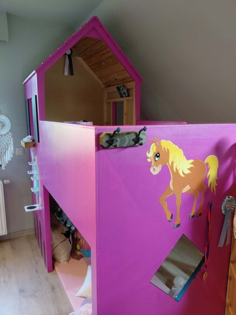 Kinderbed, Lit mezzanine ou Lit superposé, Enlèvement, 100 cm ou plus, 180 cm ou plus