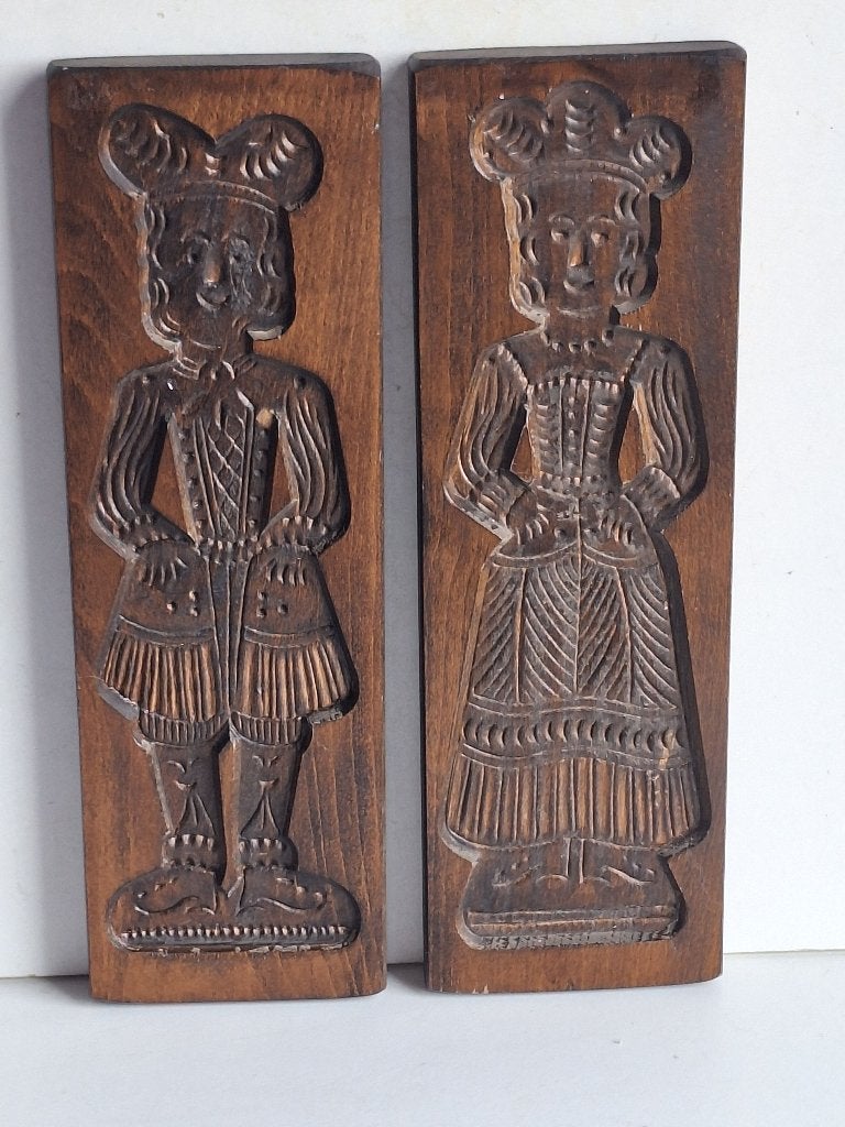 2 jolis moules à spéculoos en bois, Antiquités & Art, Antiquités | Ustensiles de cuisine, Enlèvement ou Envoi